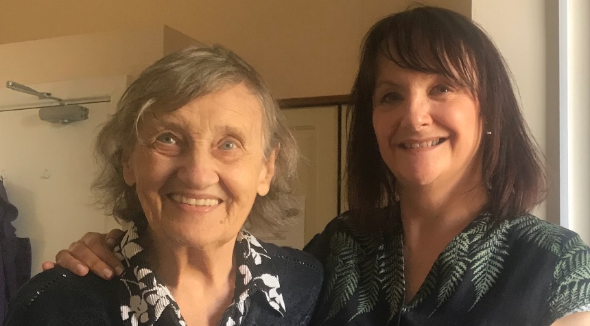 Kathy and her mother