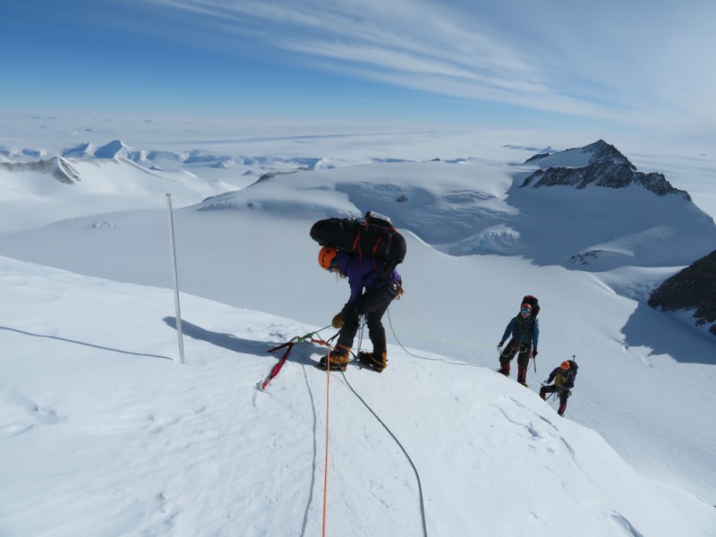 Snowy mountains on the Antarctica trek