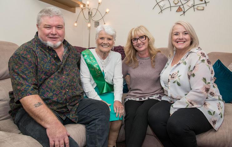 Wee V with her daughter Sarah Rose and family.