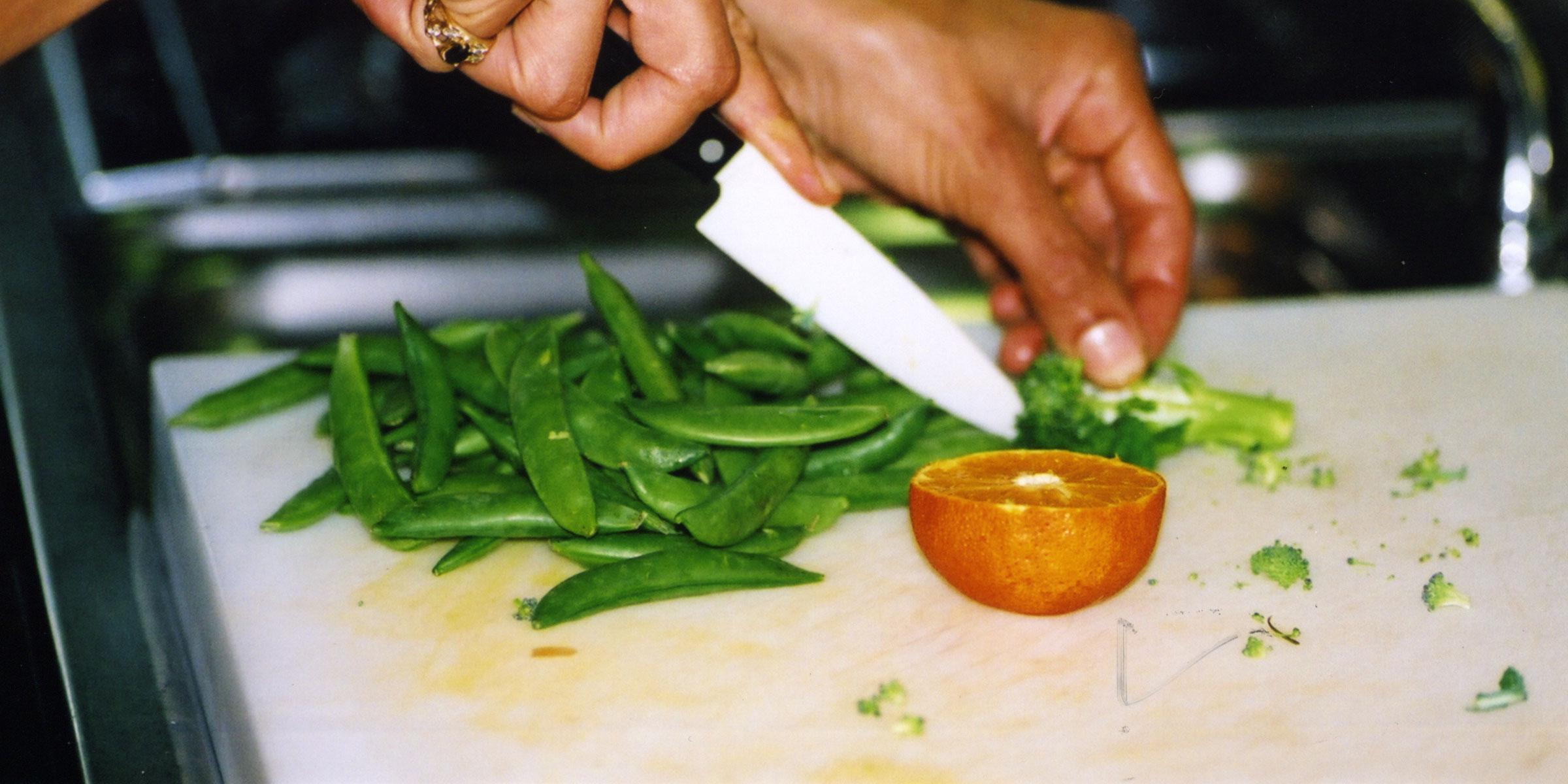 Chopping vegetables