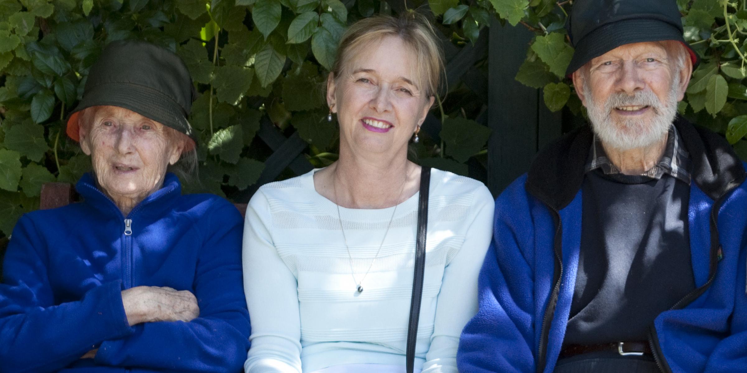 Tracy with her mum and dad