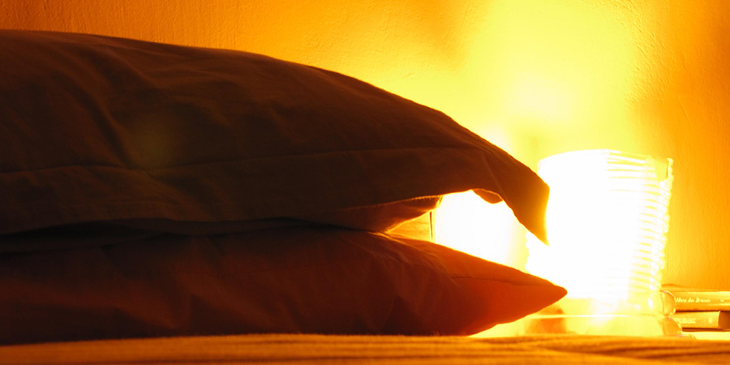 Pillows on a bed
