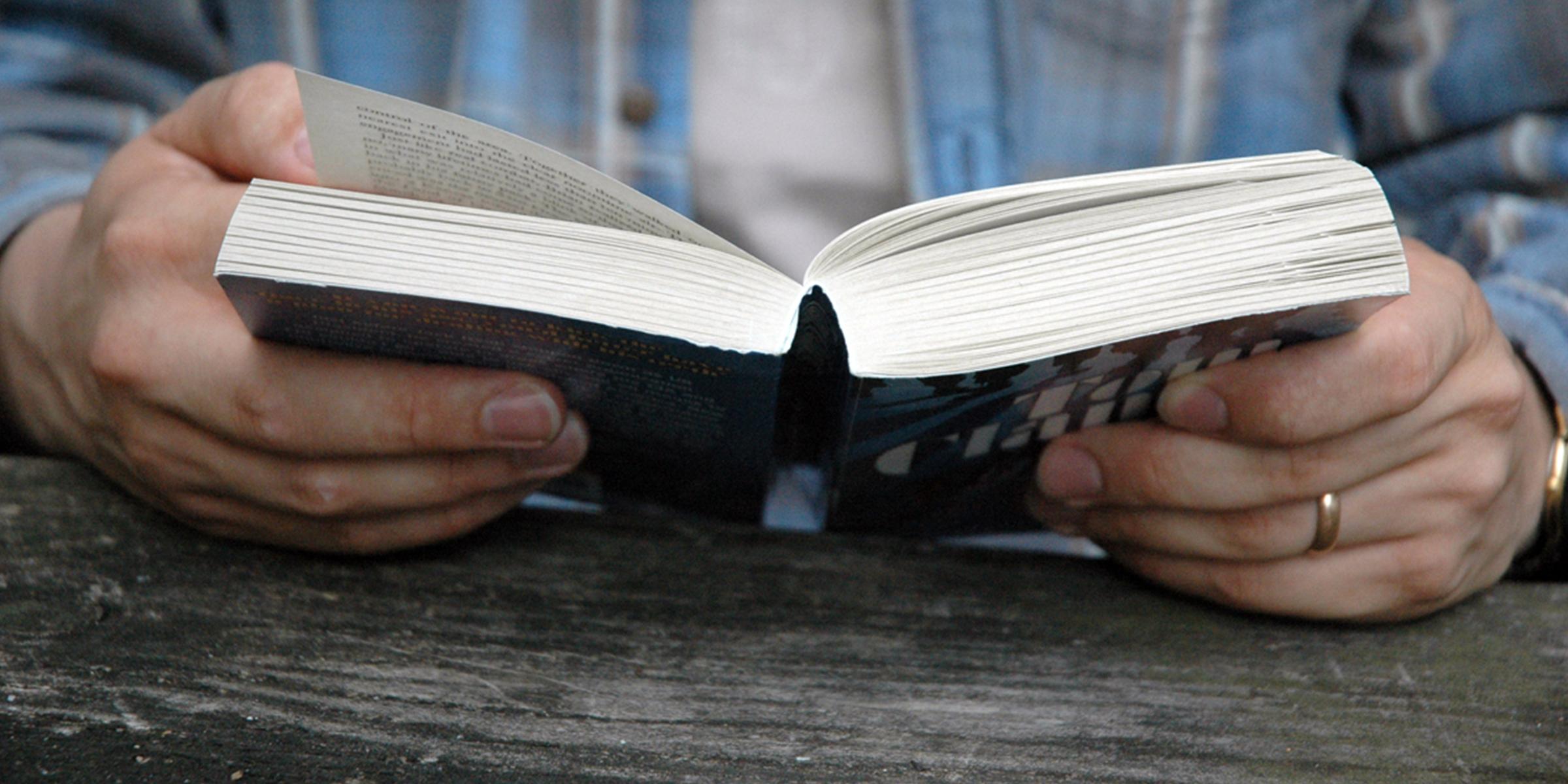 Reading a book