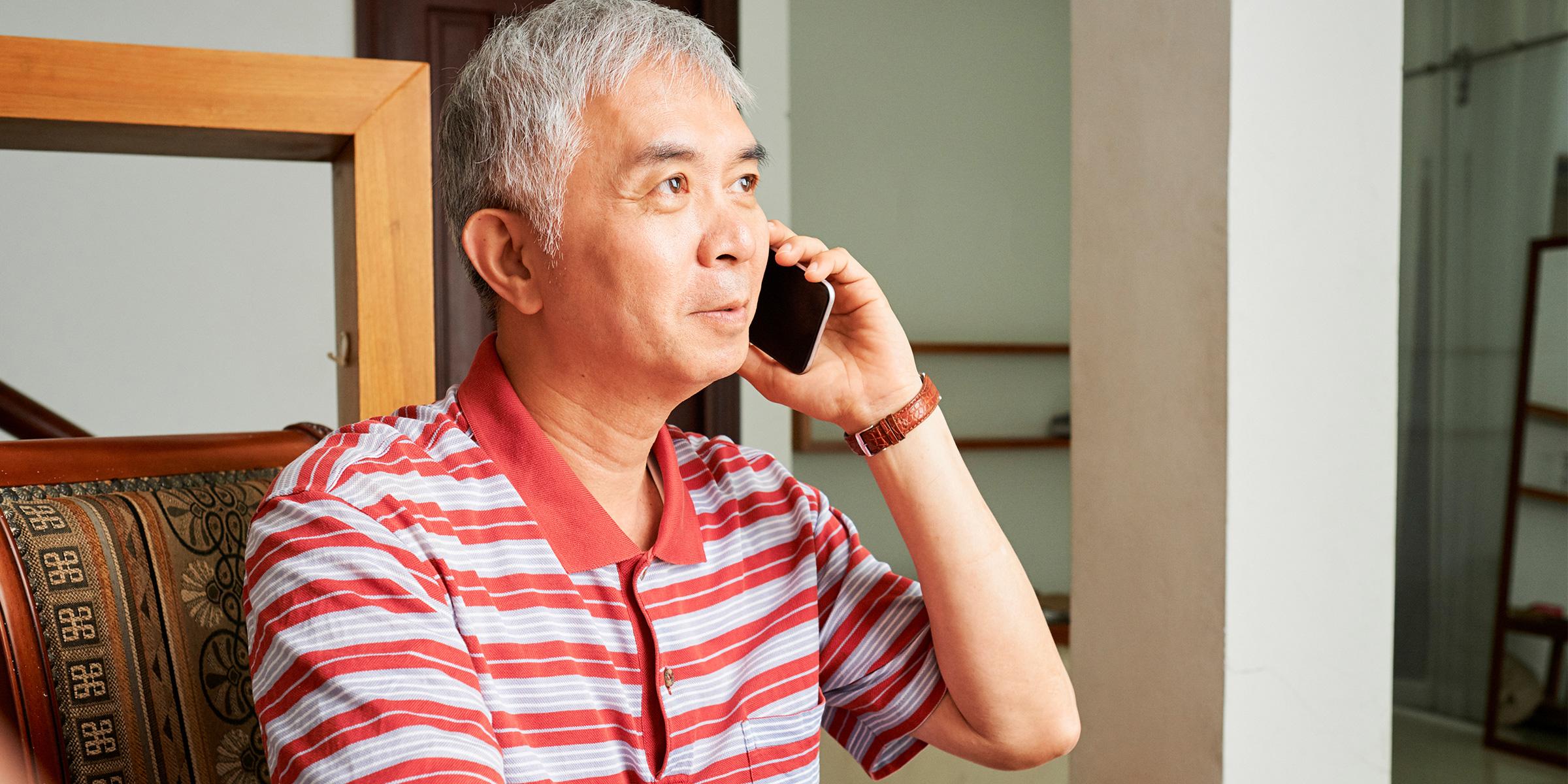 Man on phone