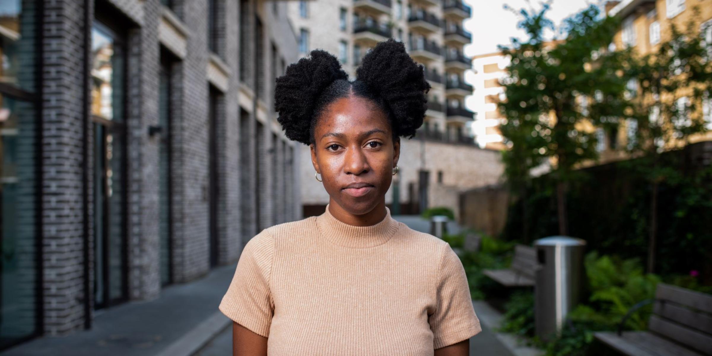 Rianna Patterson standing in a street