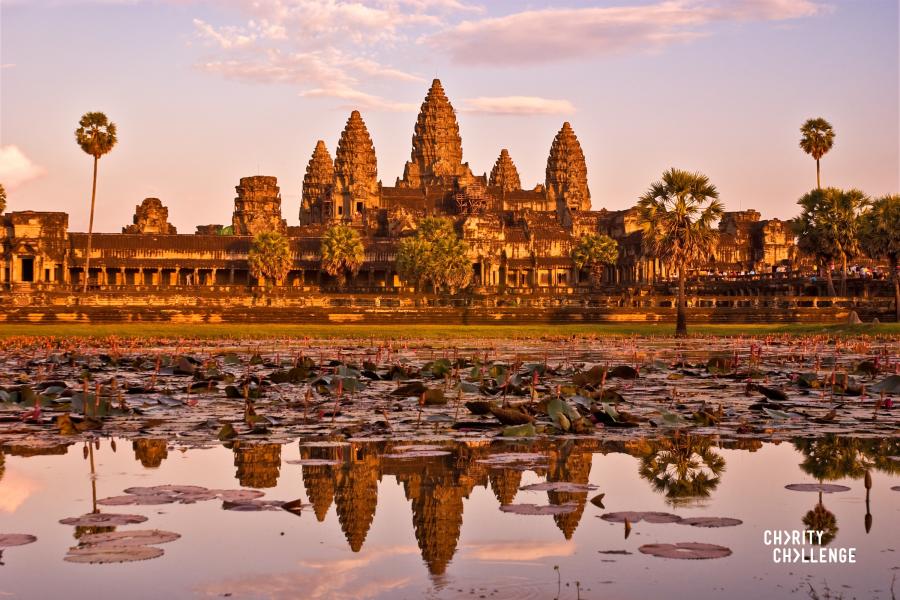 Angkor Wat temple at dusk