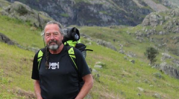 A man, Sion Jair, trekking