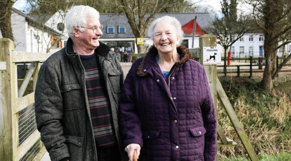 Couple walking together