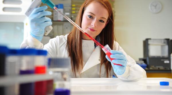 Researcher in lab