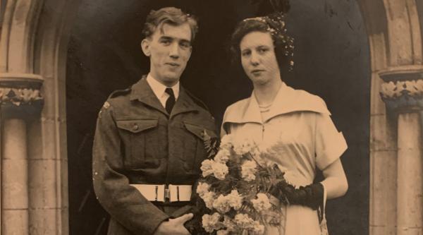 Suzanne's mum and dad on their wedding day