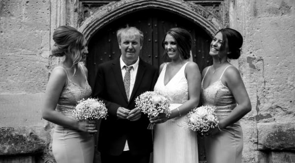 Rachel with her sisters and dad