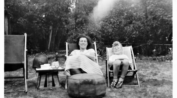 Tony Ward as a child with his mother