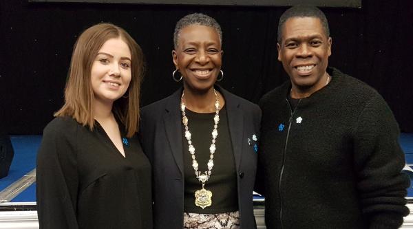 Barbara with Alzheimer's Society staff