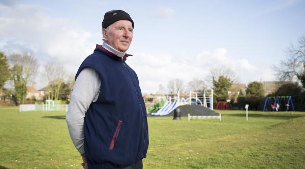 Man dressed warmly outside