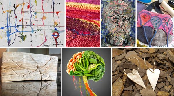 Pictures, crafts and more created by people with dementia