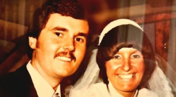 Bill and Jo on their wedding day