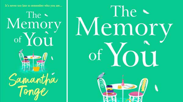 Green cover of The Memory of You, featuring a table and two chairs