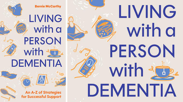 Book cover with blue and orange illustrations including a clock, dinner plate and money.