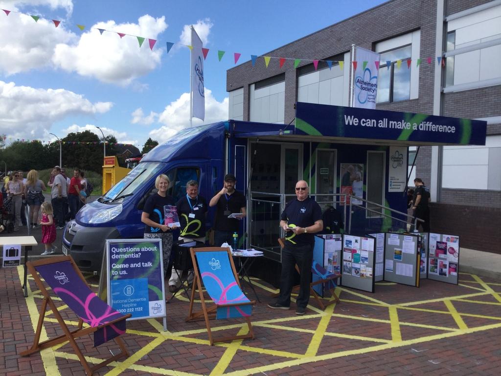 Volunteers helping to raise awareness in the sun