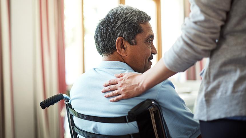 Man in a care home