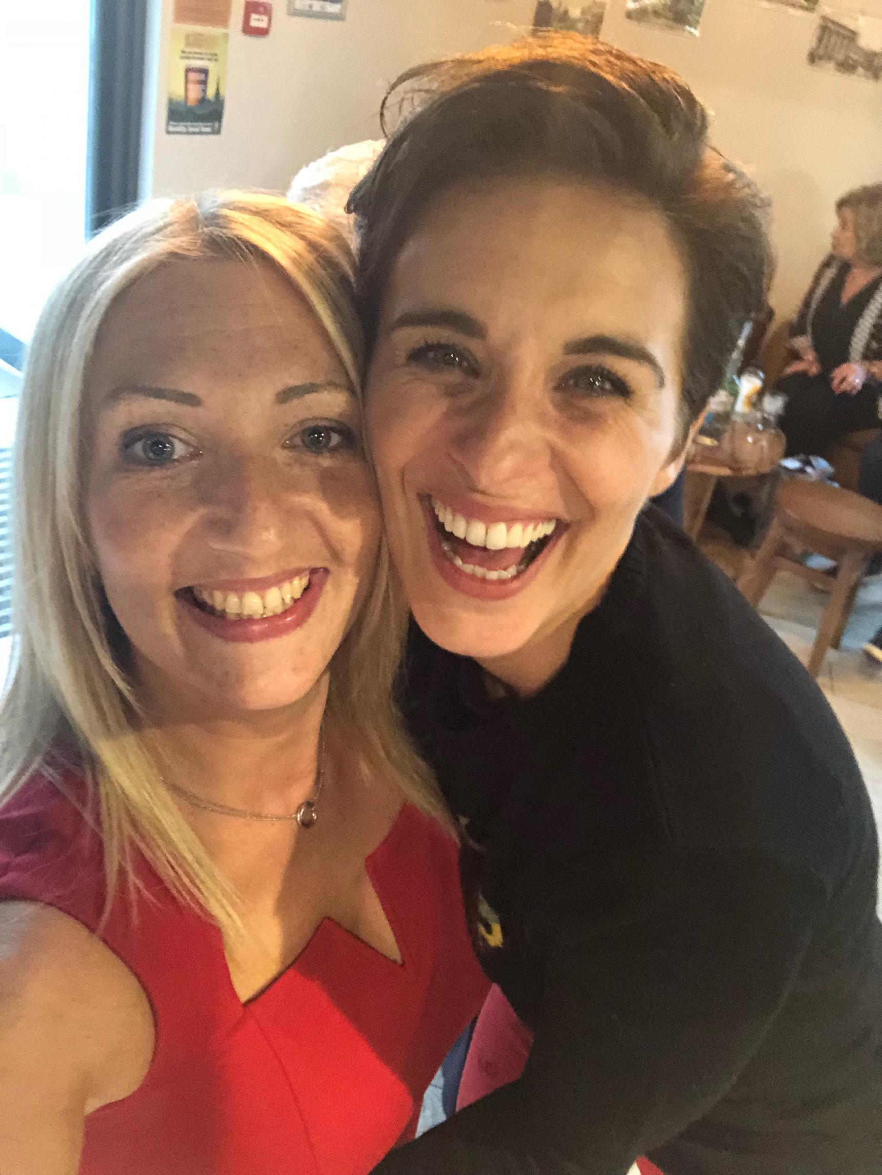 Angela and Vicky during filming of Our Dementia Choir
