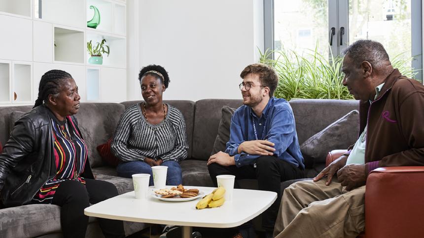 Gordon with some of the other people involved in Black History Month