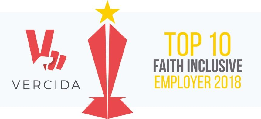 Vercida Awards Top 10 Faith Inclusive 2018