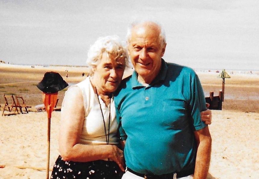 Eileen and her boyfriend Peter on holiday