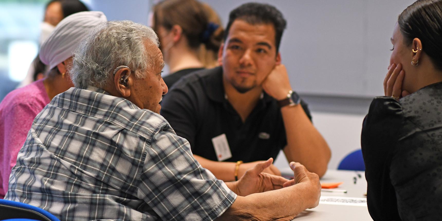 Time for Dementia volunteers speaking with healthcare students