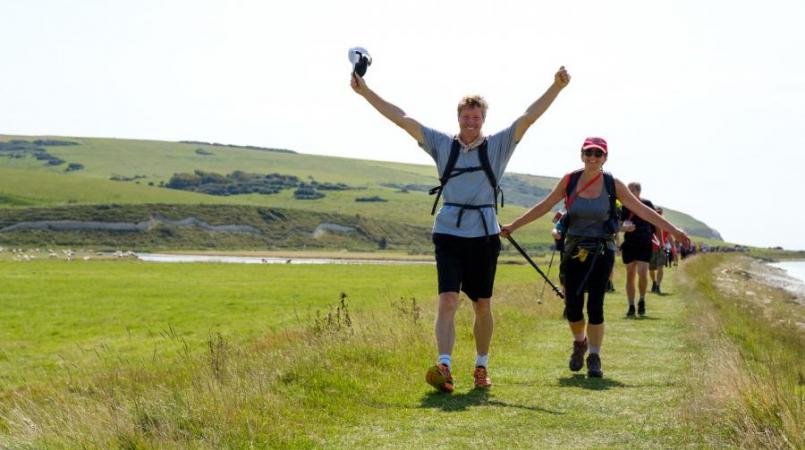People on a trek