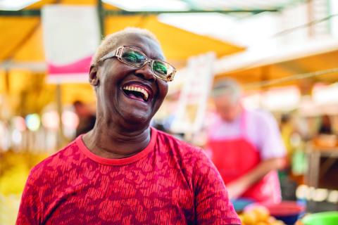 Woman laughing