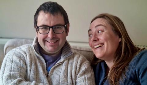 Mark and Caroline taking a selfie