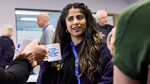 A woman attending a Dementia Friends session.